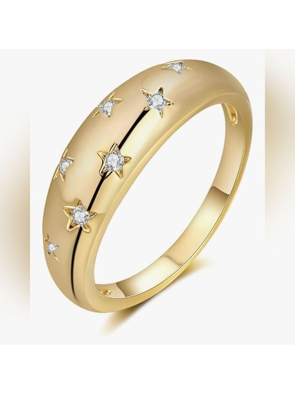 14K Gold Plated Dome Ring